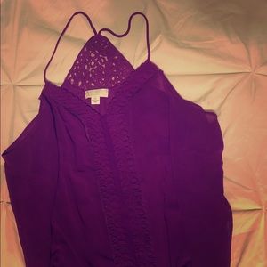 Forever 21 Plus Sheer Fuchsia blouse tank